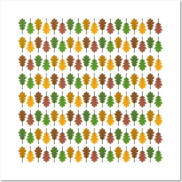 Oak Leaf Colours Pattern Wall Art by John Uttley